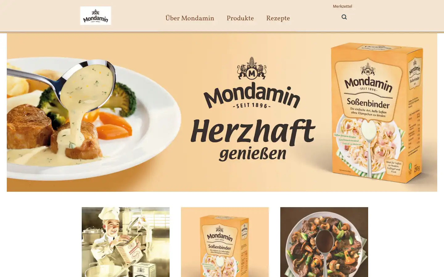 Screenshot of mondamin.de