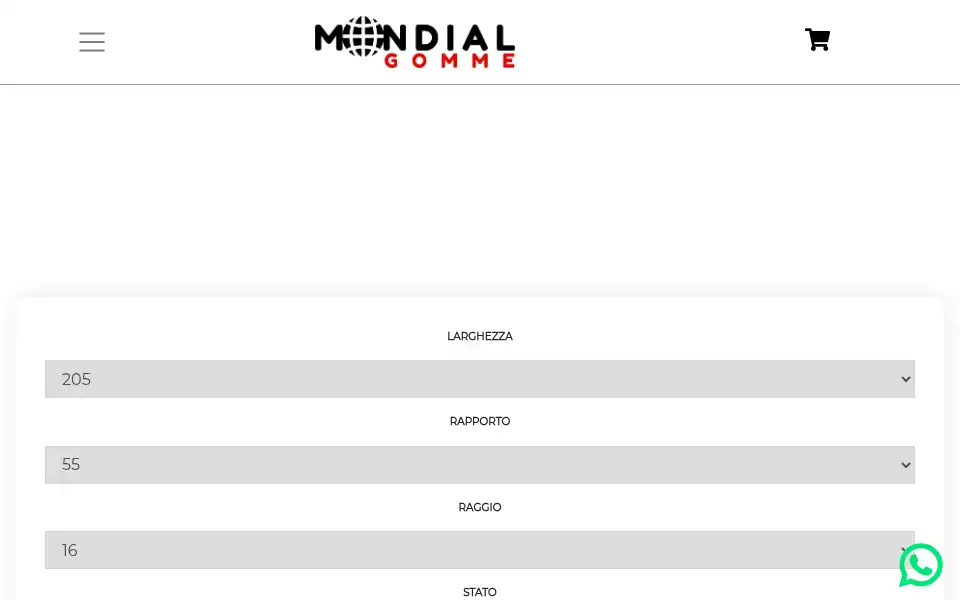 Screenshot of mondialgomme.it