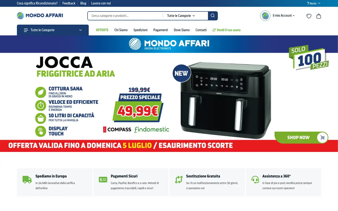 Screenshot of mondoaffariweb.it
