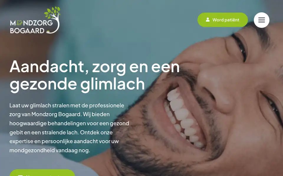 Screenshot of mondzorgbogaard.nl