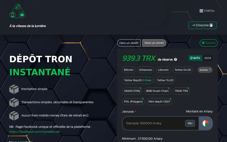 Screenshot of moneiko.net