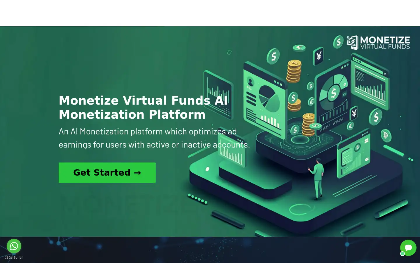 Screenshot of monetizevirtualfunds.software