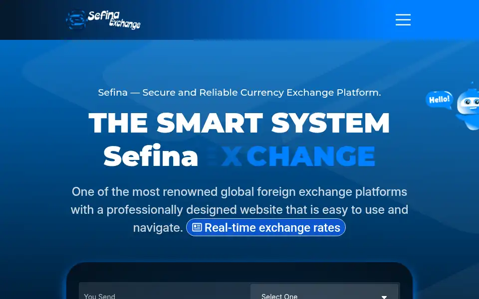 Screenshot of money-exchange-sefina.com