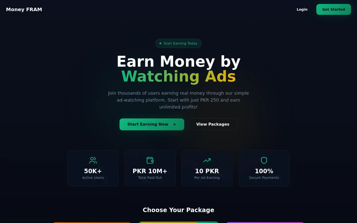 Screenshot of money-fram.online