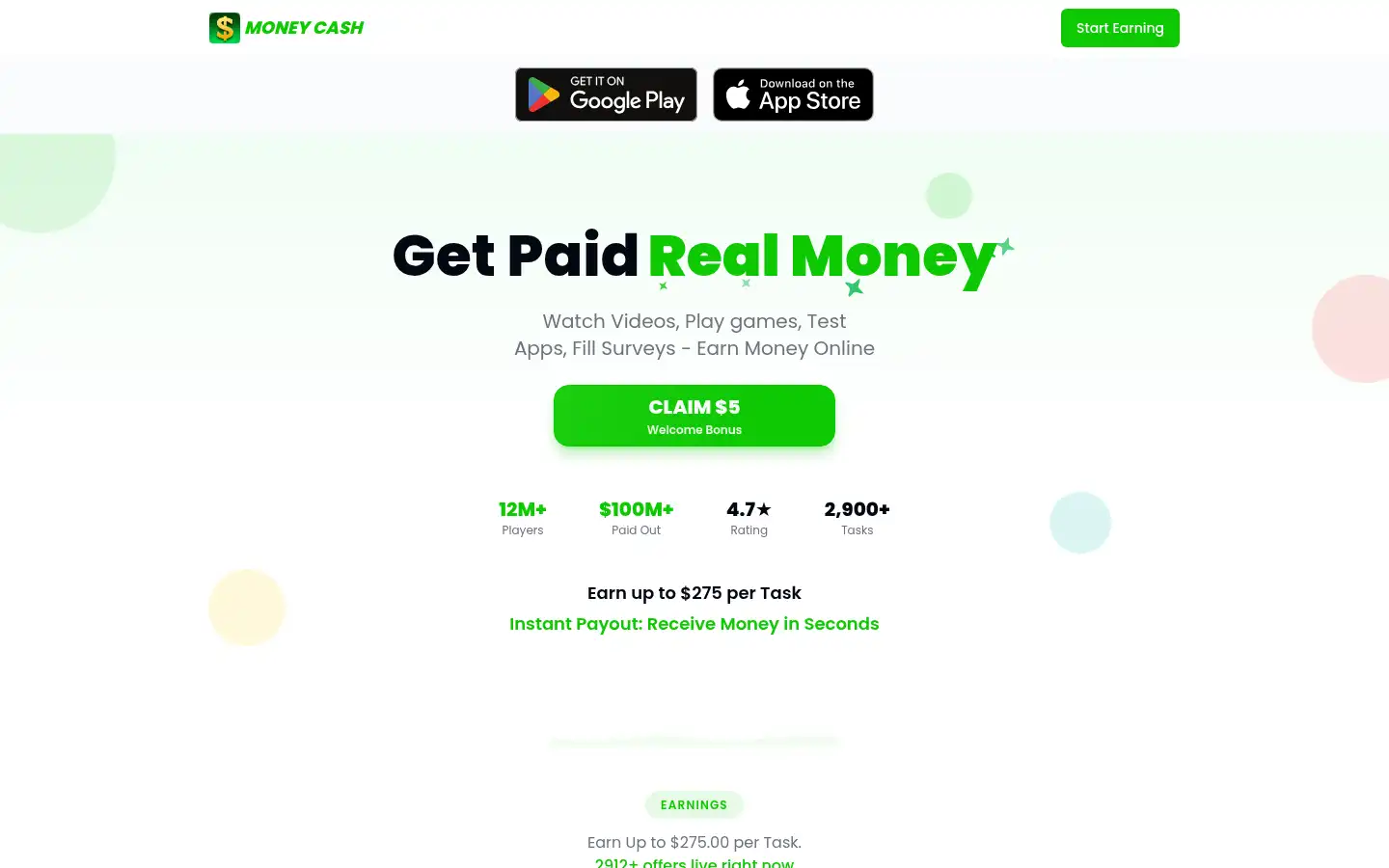 Screenshot of moneycash.gg