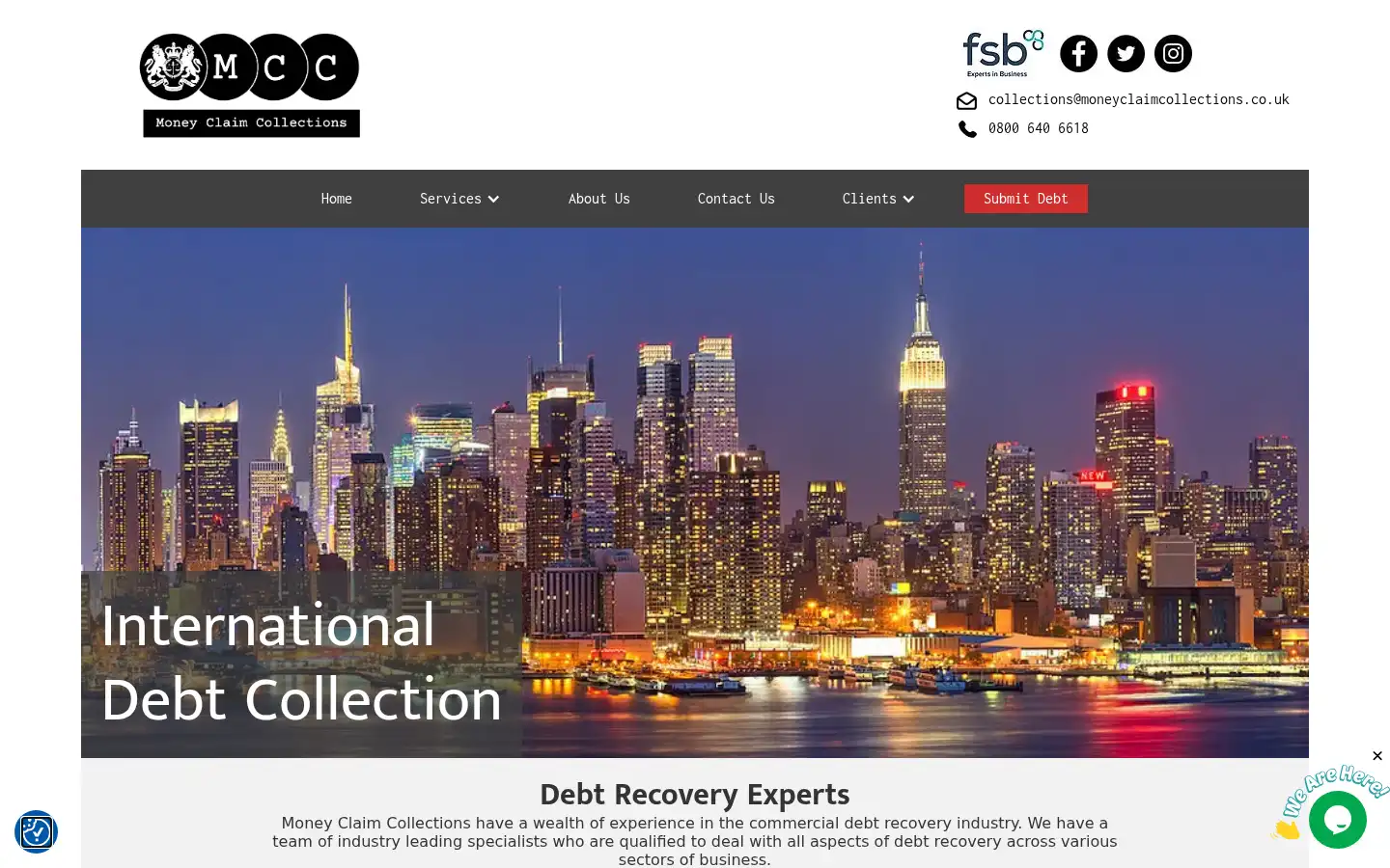 Screenshot of moneyclaimcollections.co.uk