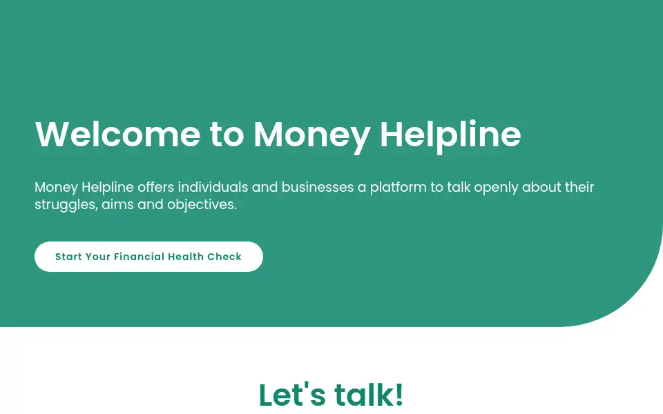 Screenshot of moneyhelpline.co.uk