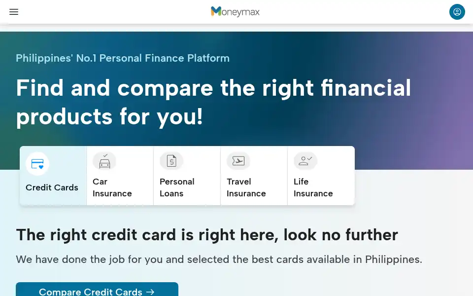 Screenshot of moneymax.ph