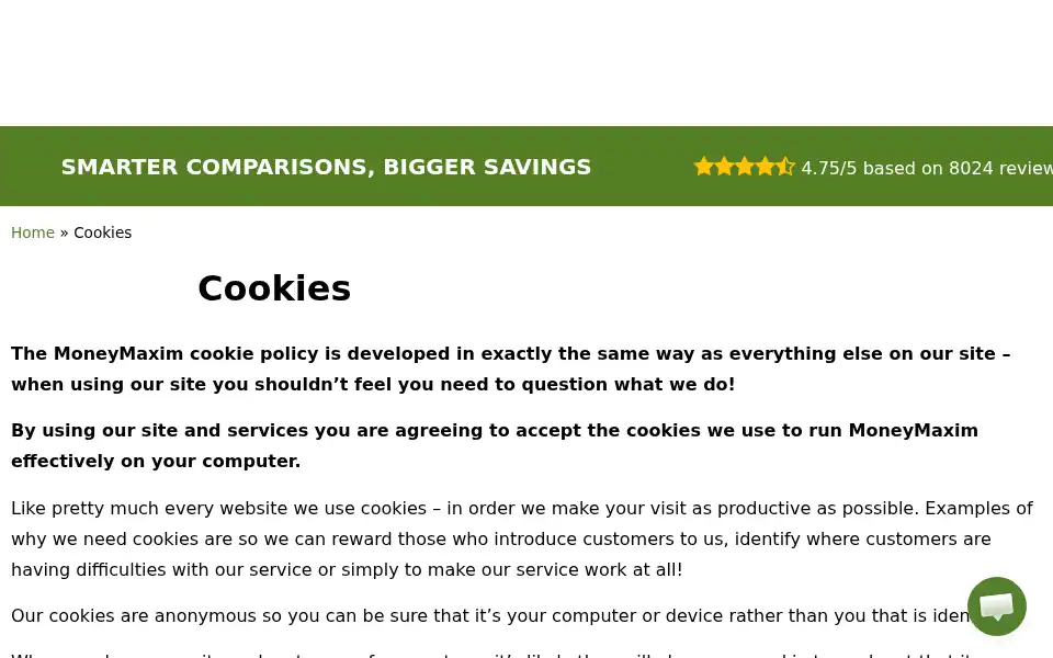 Screenshot of moneymaxim.co.uk