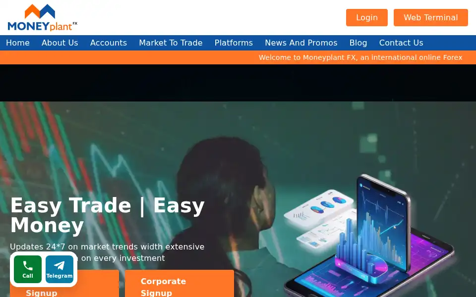 Screenshot of moneyplantfx.com