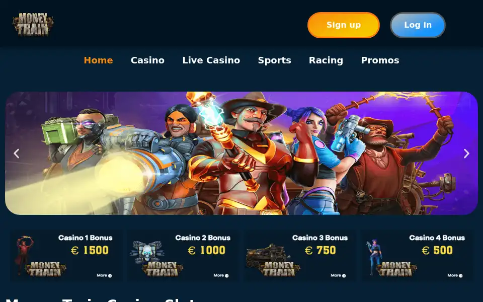 Screenshot of moneytrain.casino