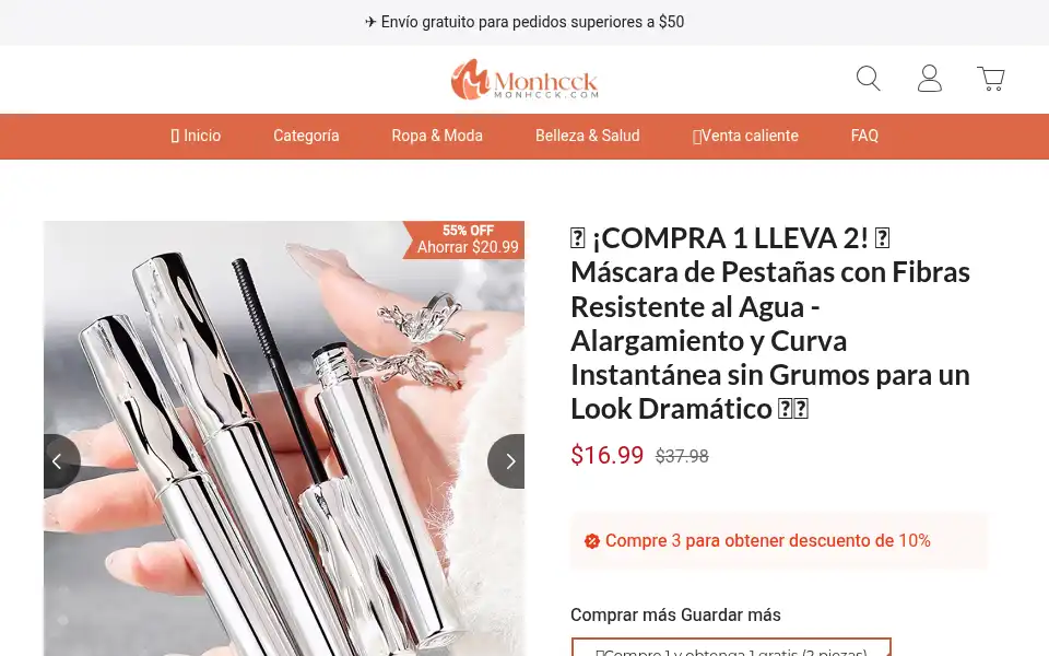 Screenshot of monhcck.com