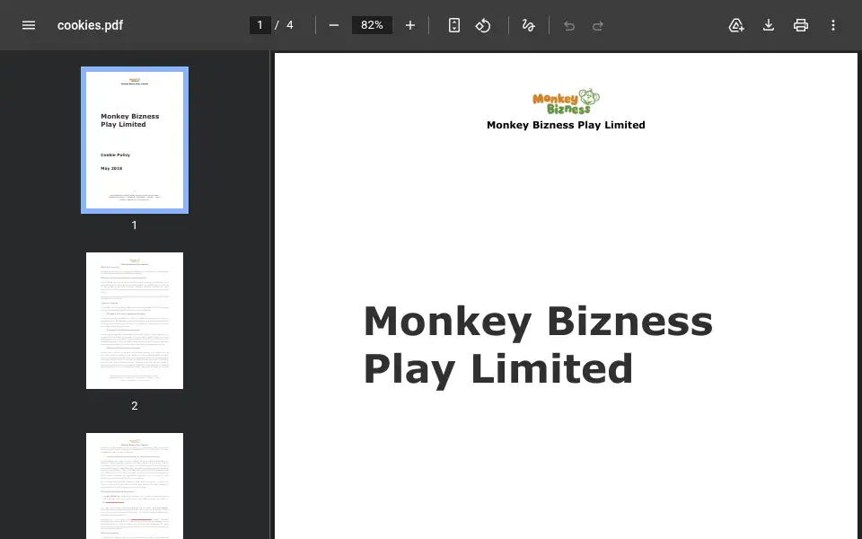 Screenshot of monkey-bizness.co.uk