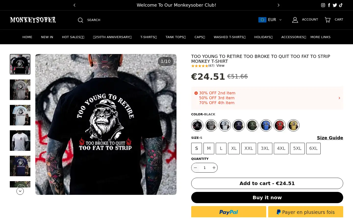Screenshot of monkeysober.com