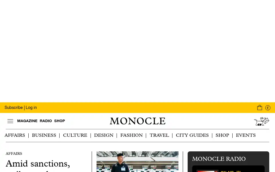 Screenshot of monocle.com