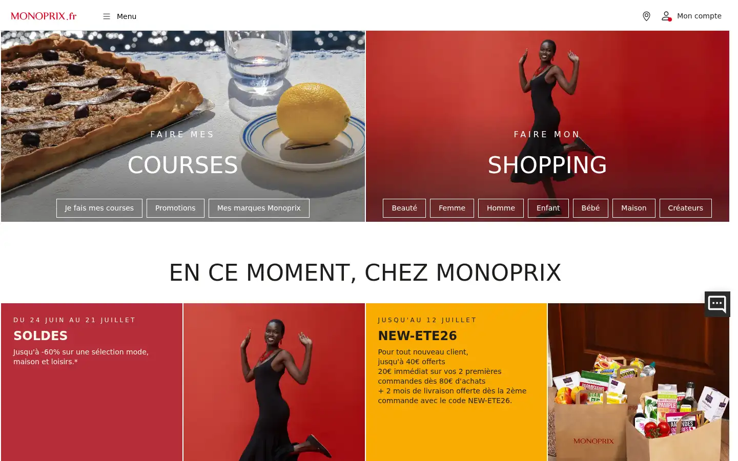 Screenshot of monoprix.fr