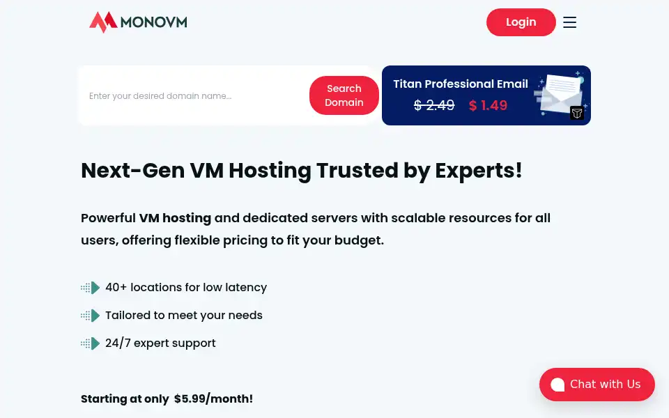 Screenshot of monovm.com
