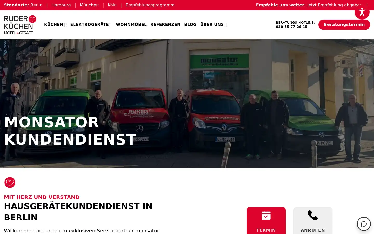 Screenshot of monsator.de