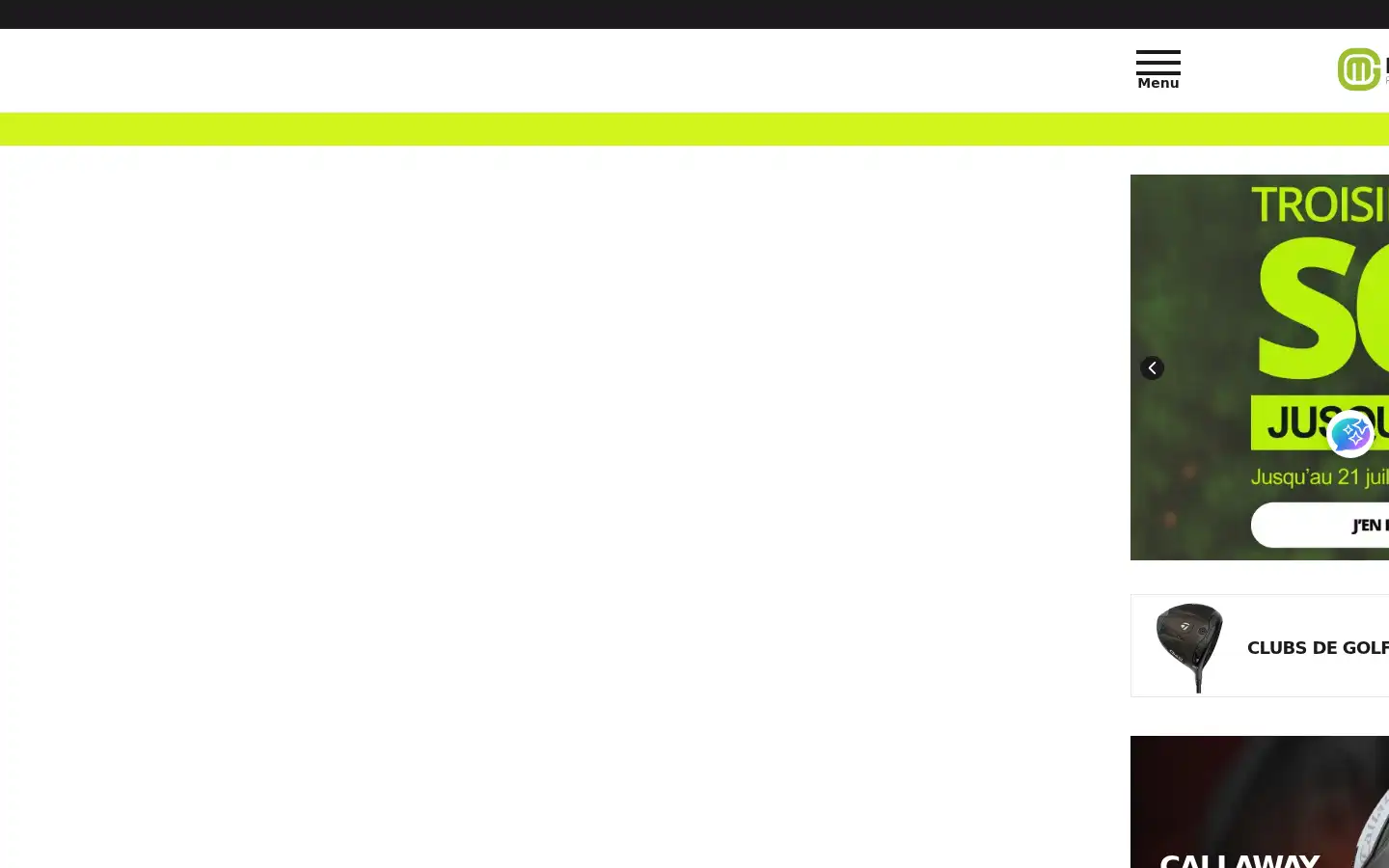 Screenshot of monsieurgolf.com