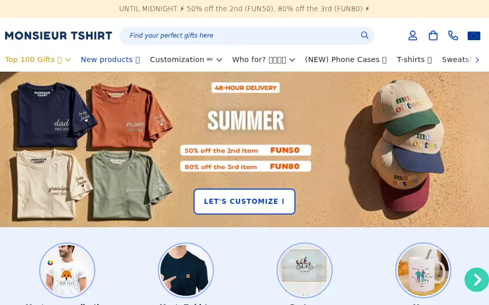 Screenshot of monsieurtshirt.eu