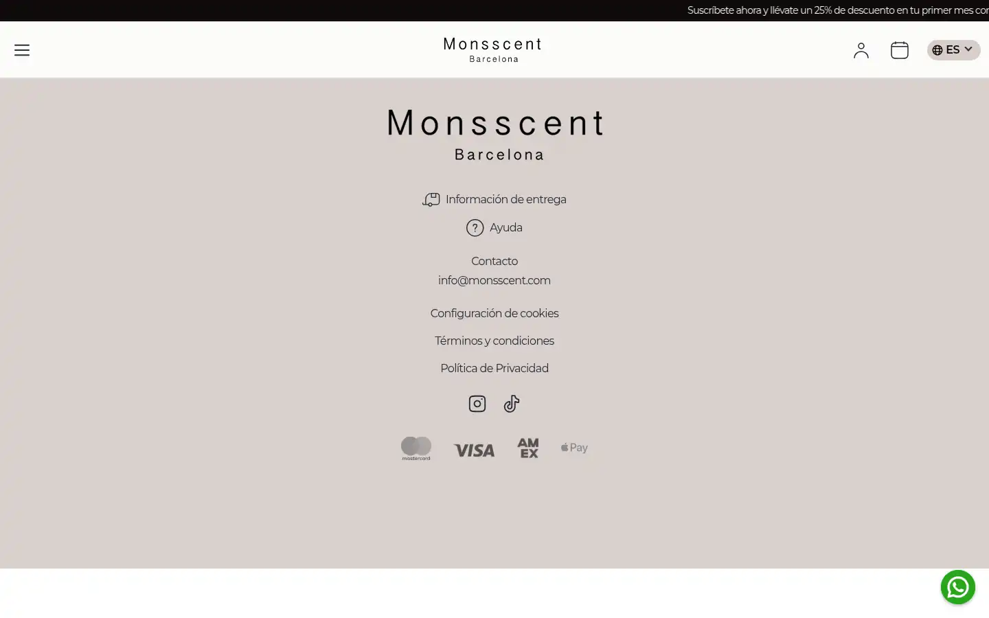 Screenshot of monsscent.com
