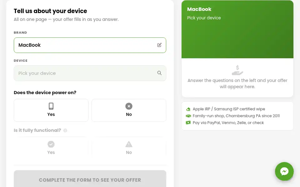 Screenshot of monsterbuyback.com