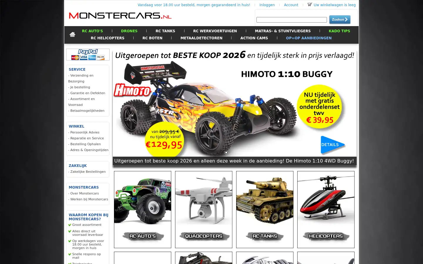 Screenshot of monstercars.nl