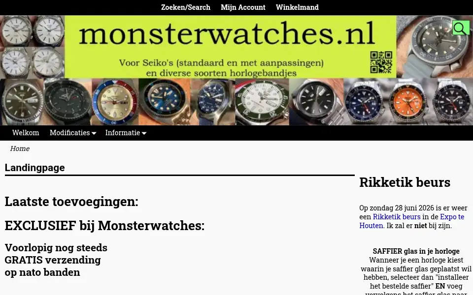 Screenshot of monsterwatches.nl