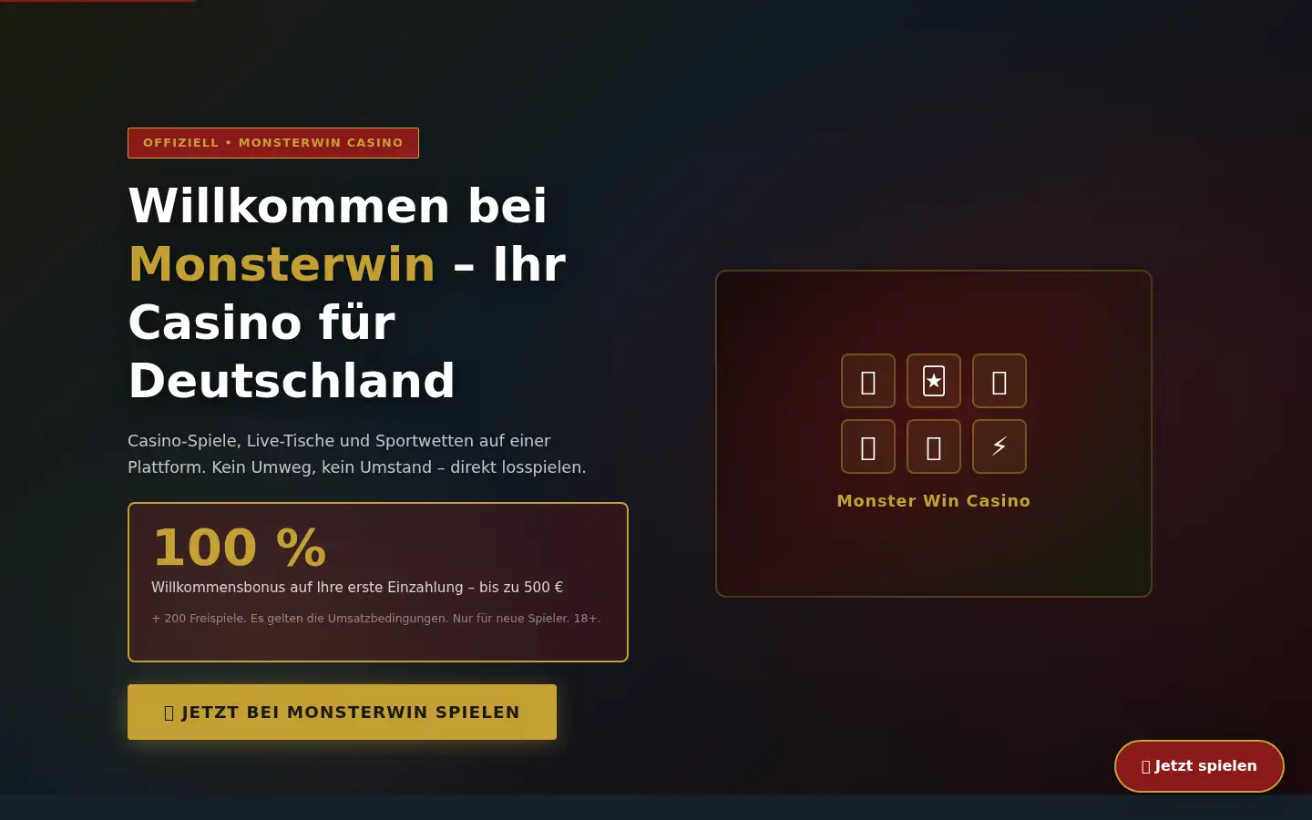 Screenshot of monsterwin.digital