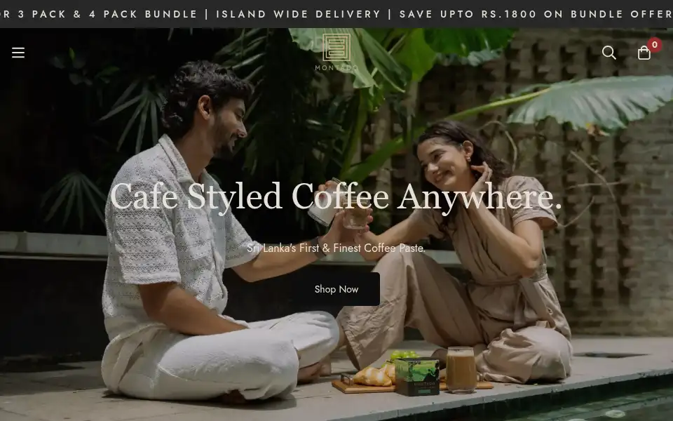 Screenshot of montadocoffee.com