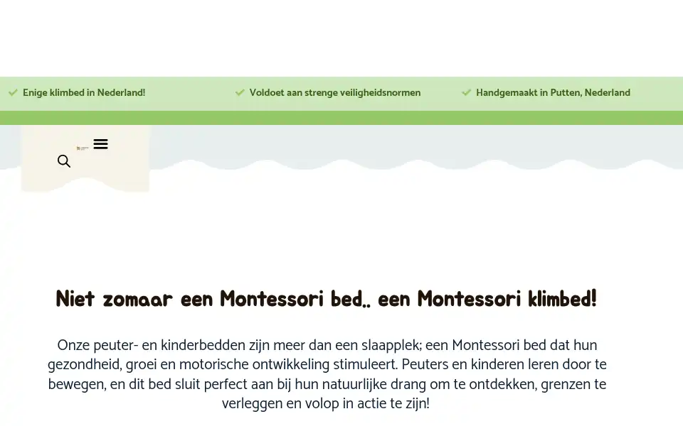 Screenshot of montessori-bed.nl