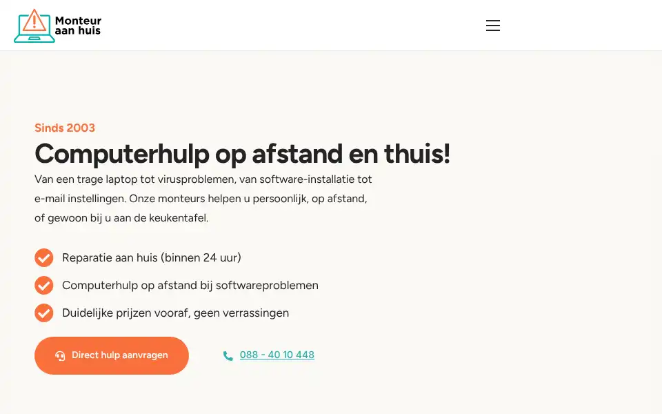 Screenshot of monteuraanhuis.nl