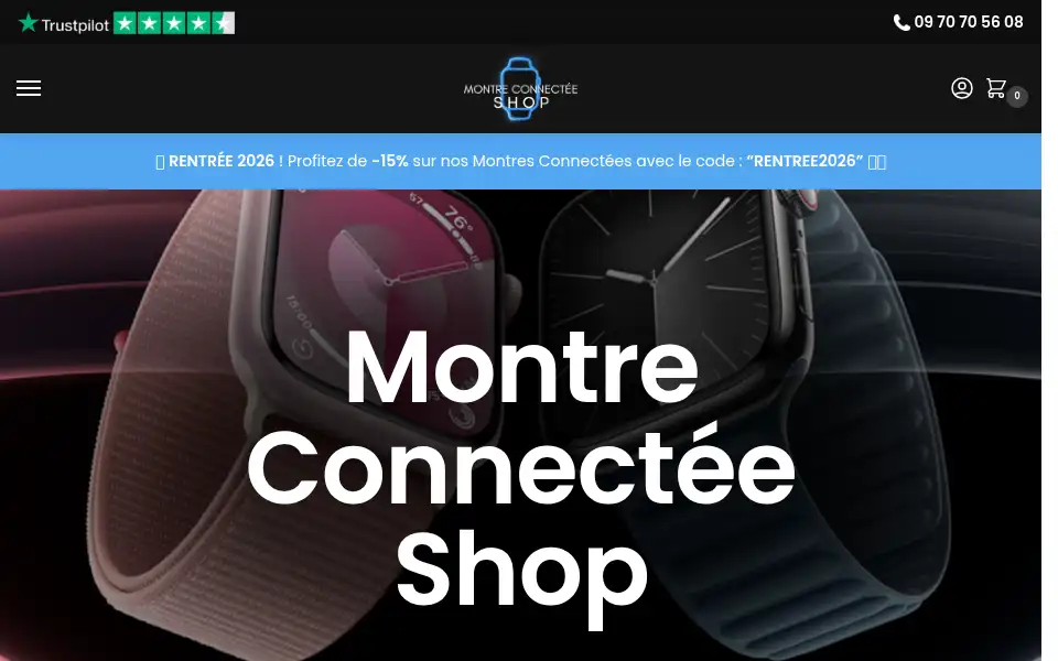 Screenshot of montre-connectee-shop.fr