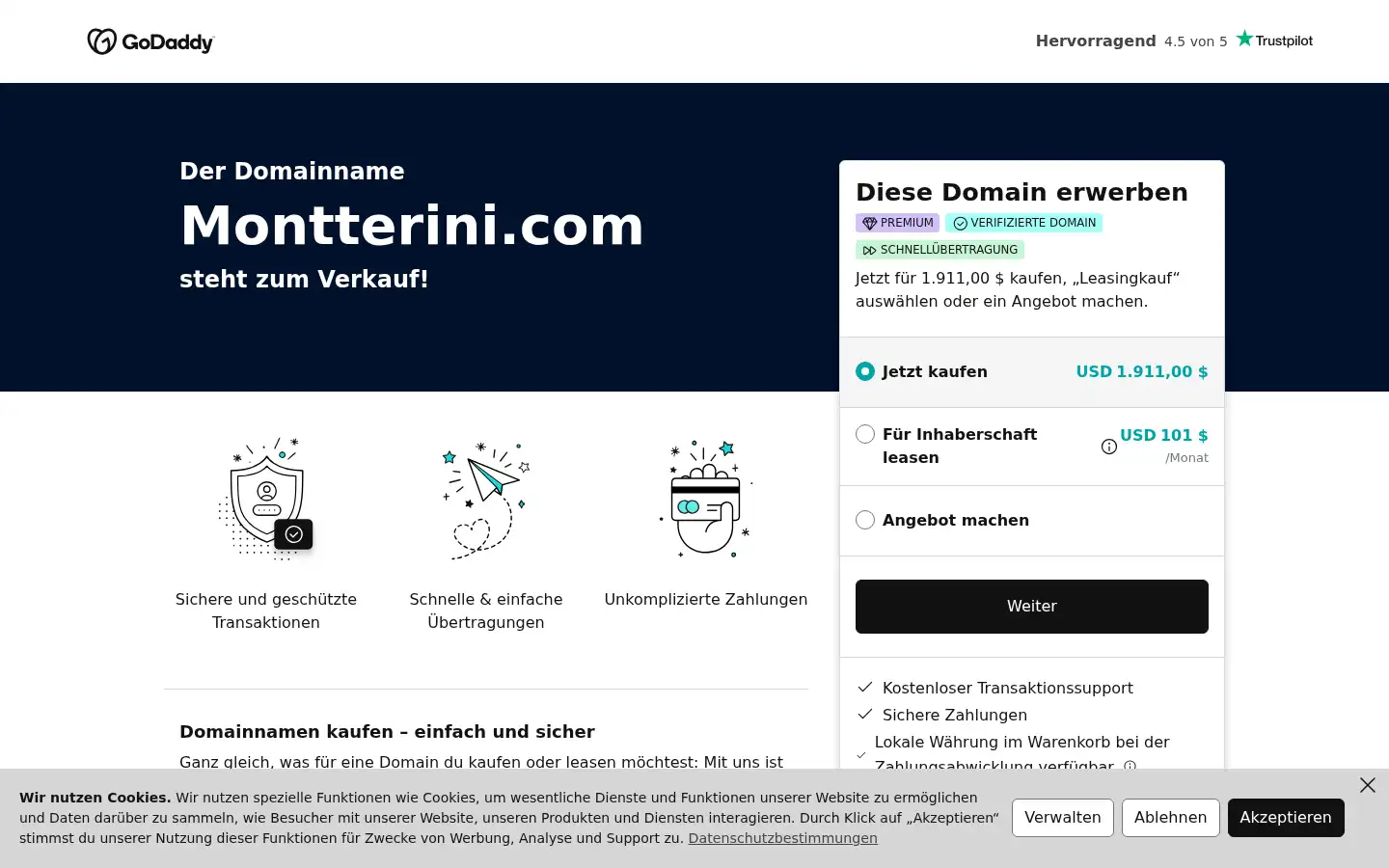 Screenshot of montterini.com