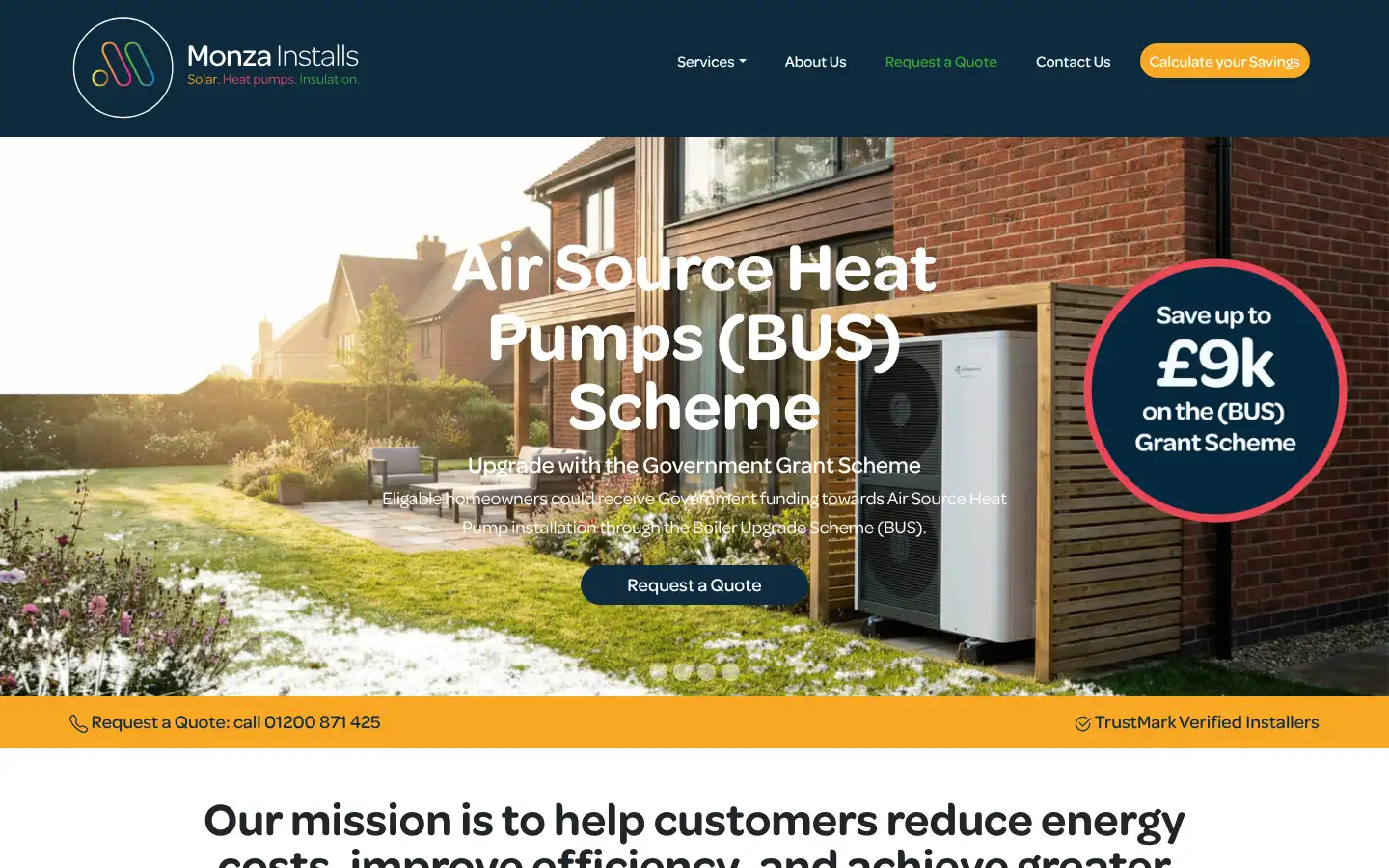 Screenshot of monzainstalls.co.uk