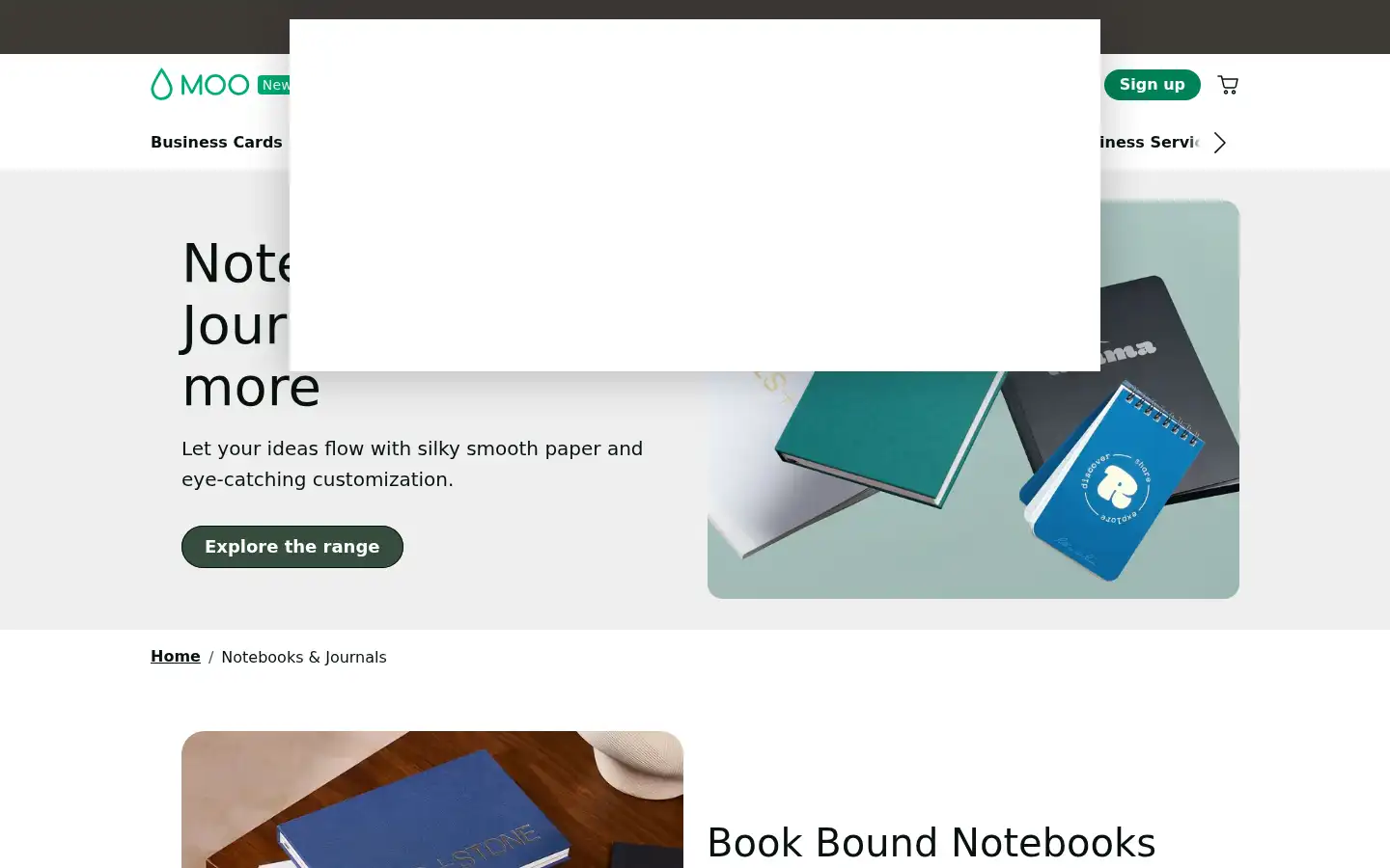 Screenshot of moo.com