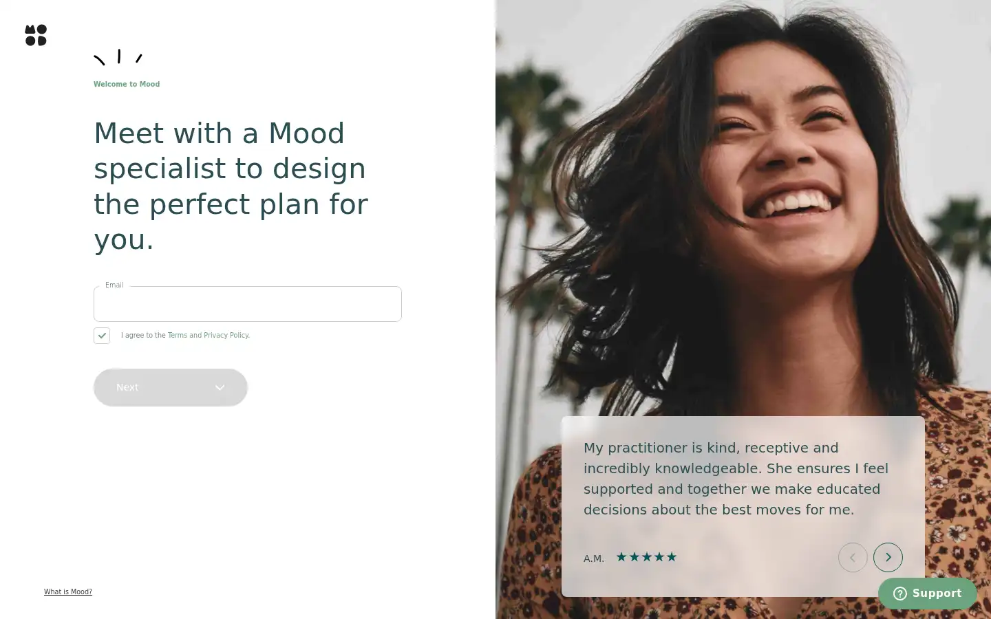 Screenshot of moodhealth.com