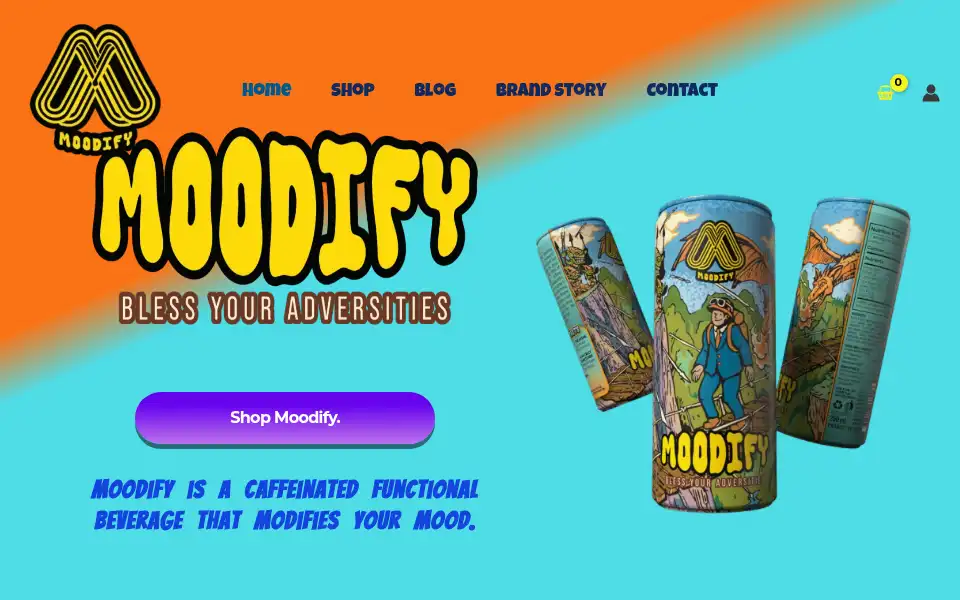Screenshot of moodifybev.com