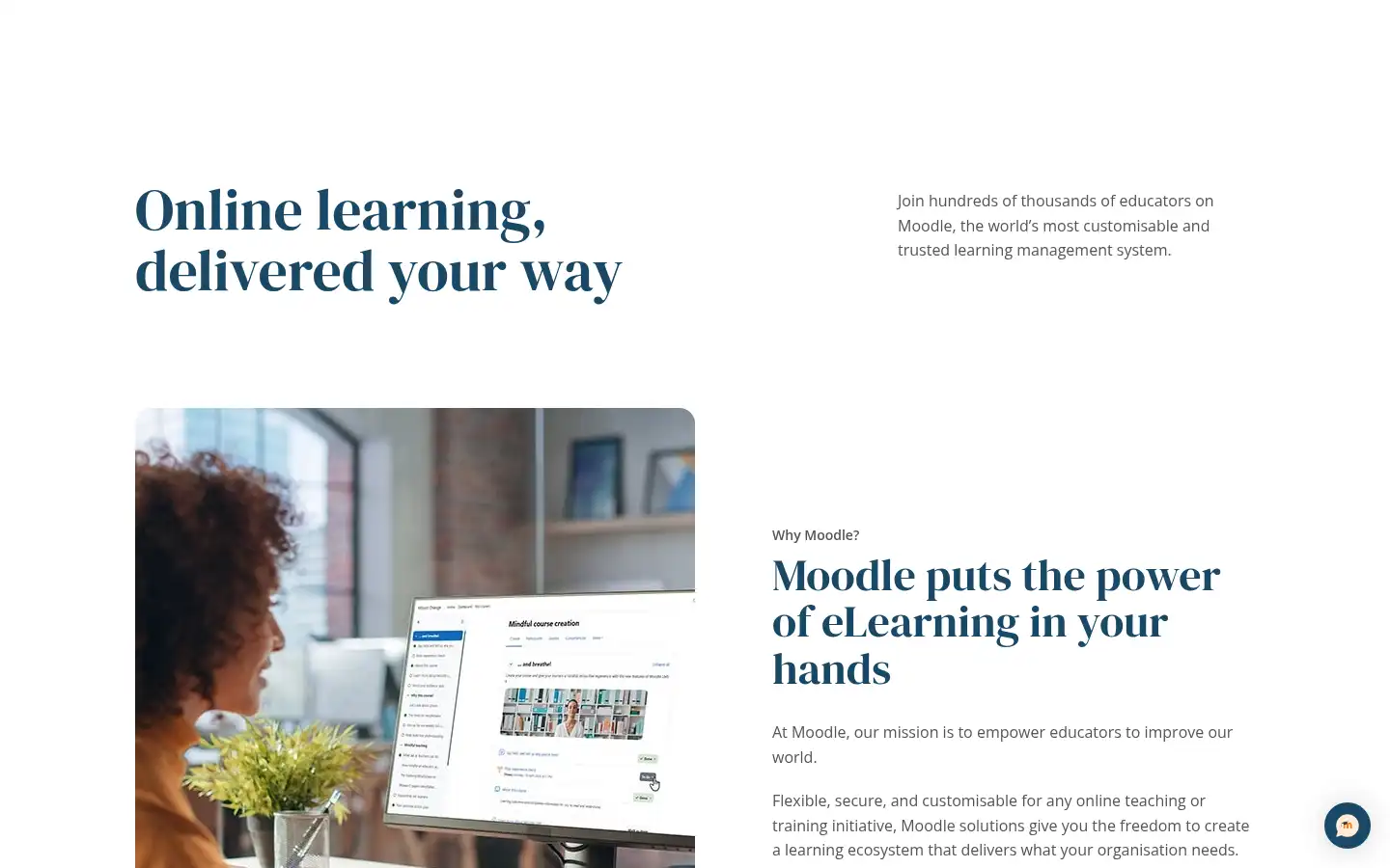 Screenshot of moodle.com