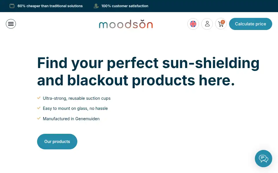 Screenshot of moodson.com