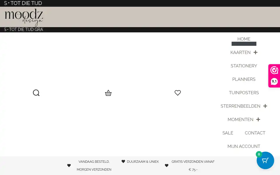 Screenshot of moodzdesign.nl