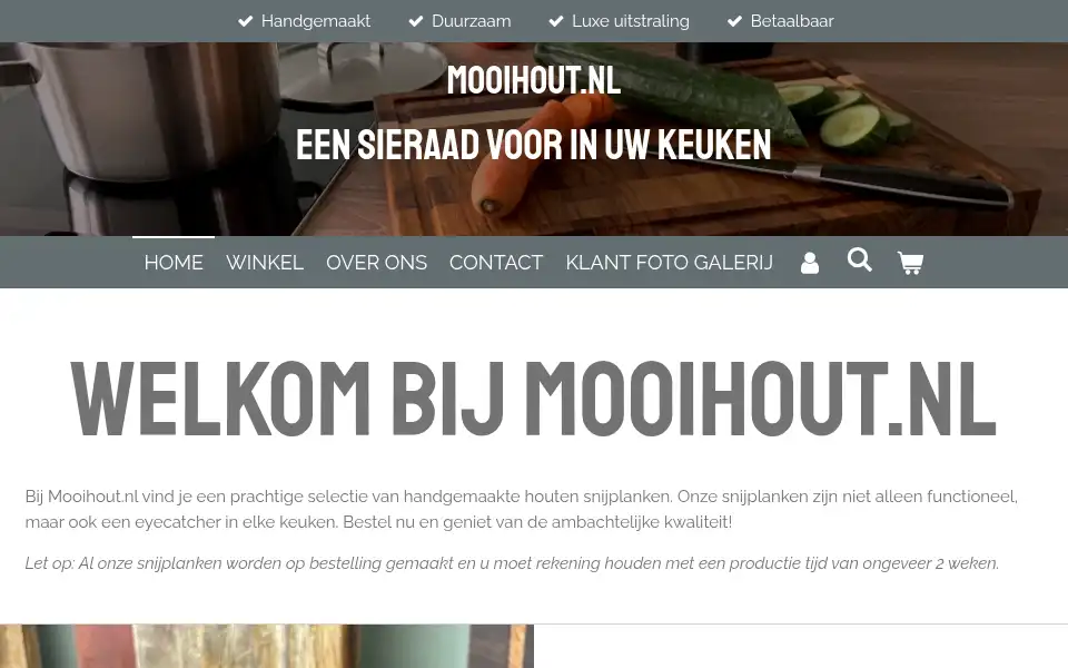 Screenshot of mooihout.nl