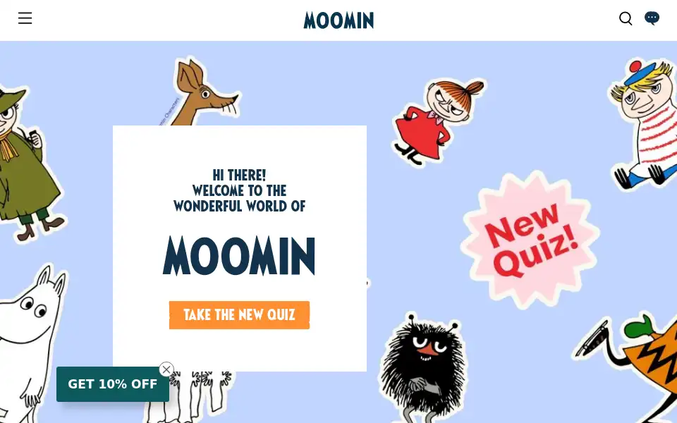Screenshot of moomin.com