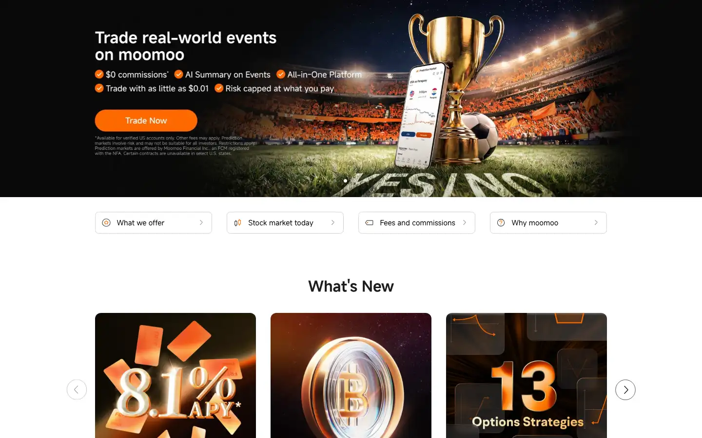 Screenshot of moomoo.com