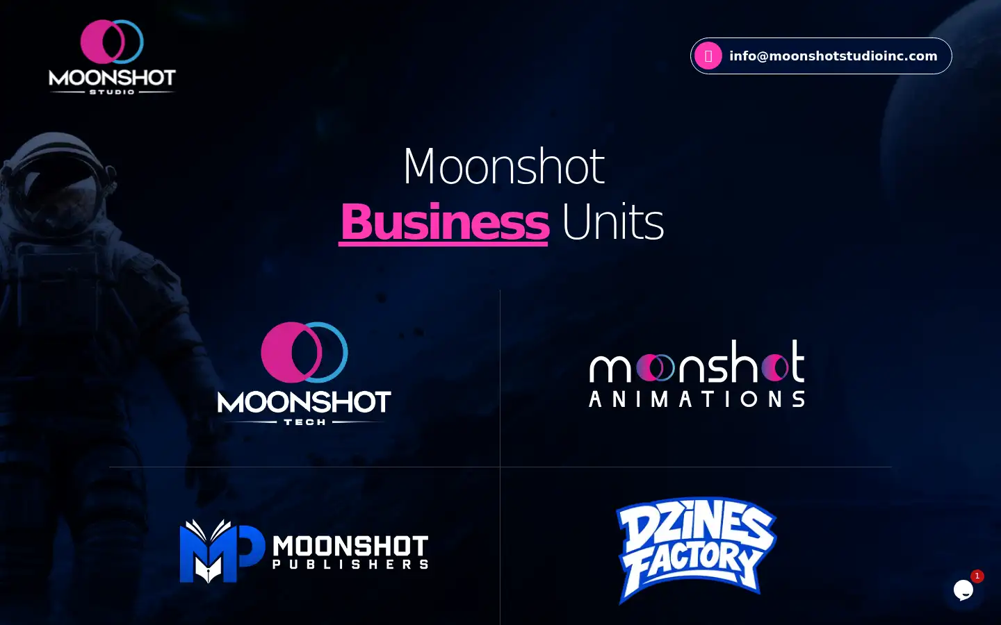 Screenshot of moonshotstudioinc.com