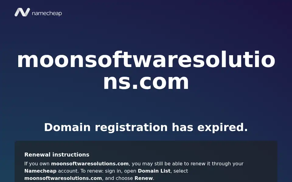 Screenshot of moonsoftwaresolutions.com