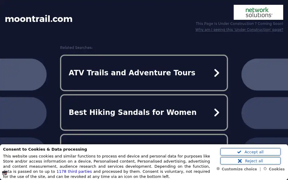 Screenshot of moontrail.com