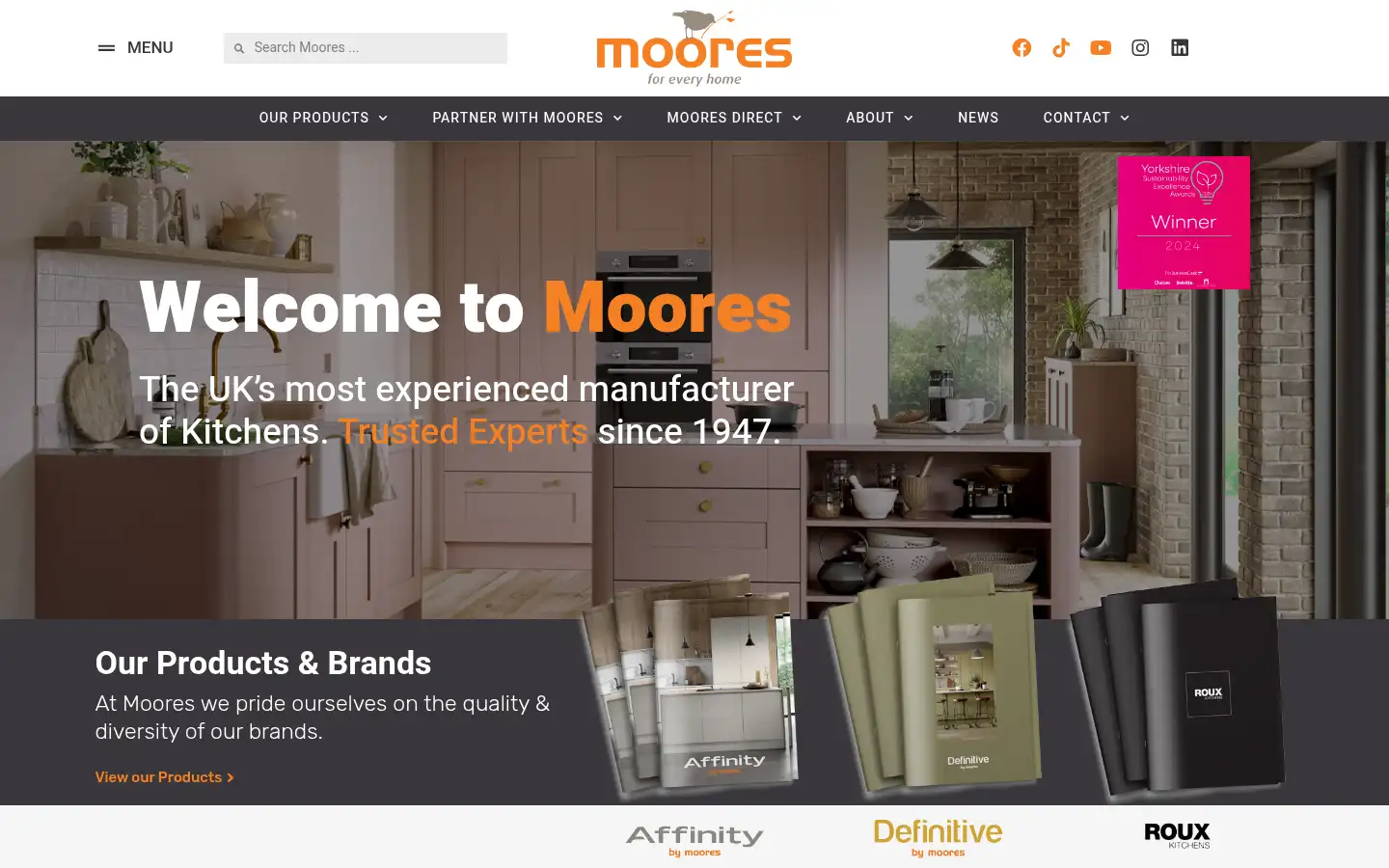 Screenshot of moores.co.uk