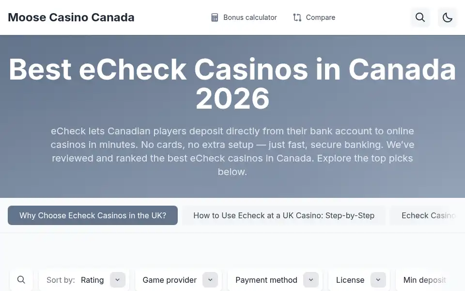 Screenshot of moosecasinocanada.com