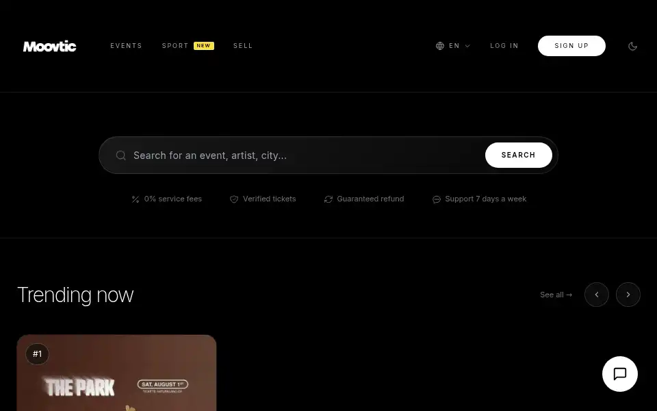 Screenshot of moovtic.com